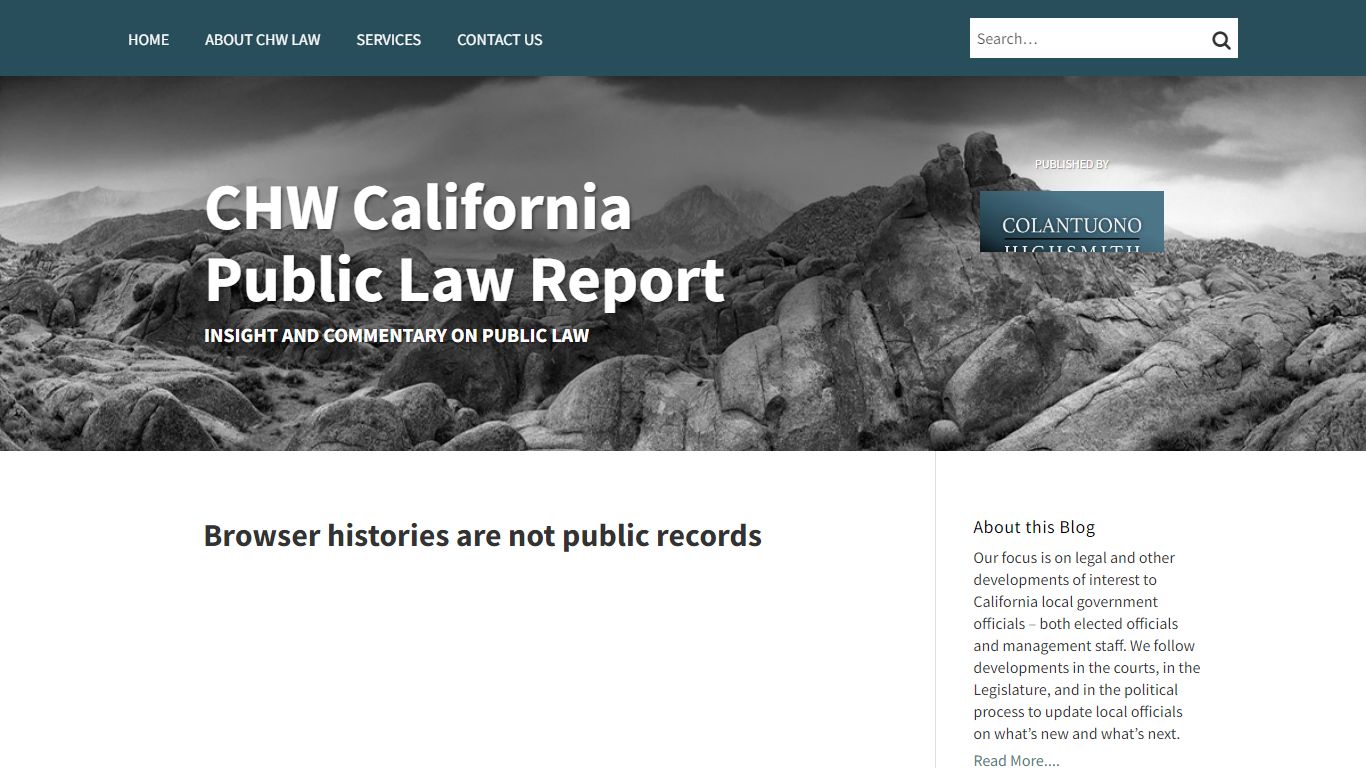 Browser histories are not public records